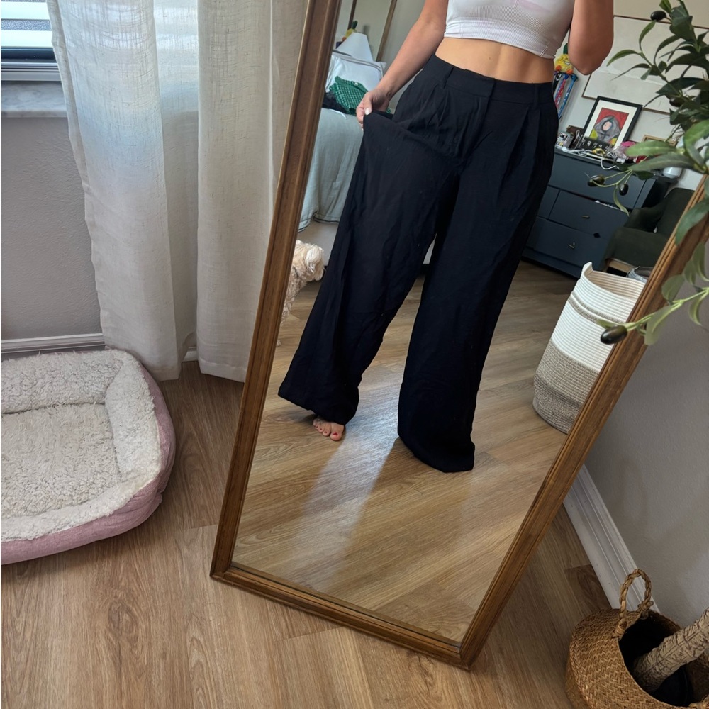 Women's Black Wide-Leg Pants